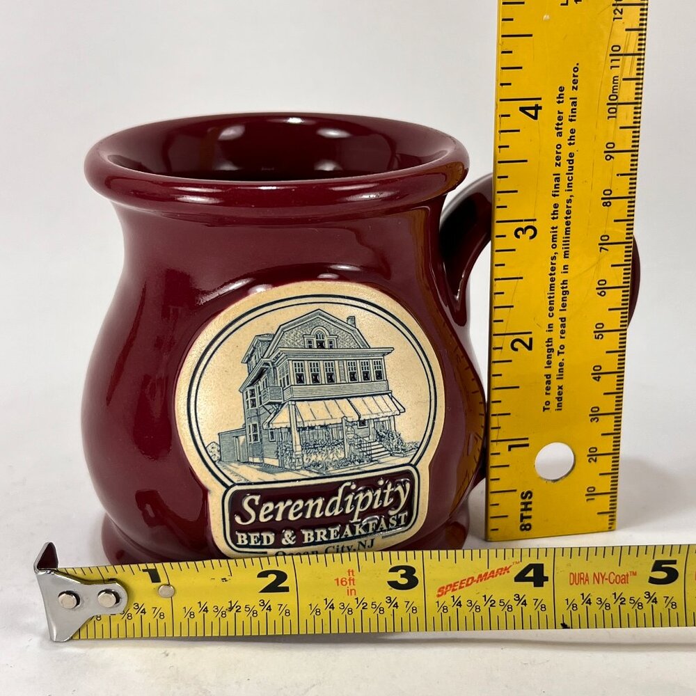 Deneen Pottery Mug Red Stoneware Serendipity Bed Breakfast Ocean City NJ - Picture 13 of 14